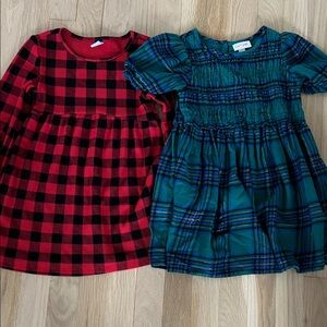 Carter's Red and Green Plaid Kids Dress Set